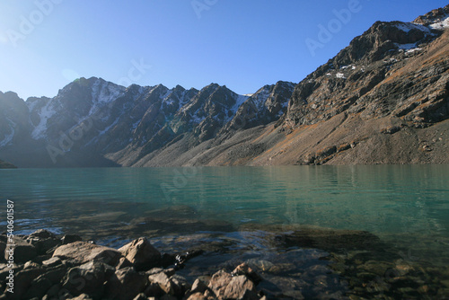 View of Lake Alakul, Kyrgyzstan.