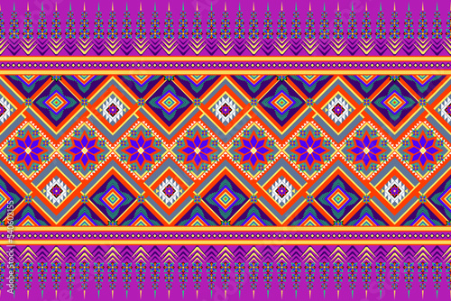 Aztec geometric art, Ethnic vector abstract background. Seamless pattern in tribal, folk embroidery, African style, ornament print, Design for carpet, wallpaper, clothing, wrapping, fabric,textile