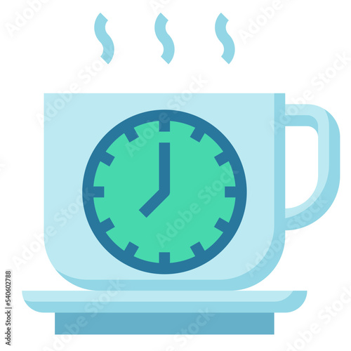 coffee time flat icon