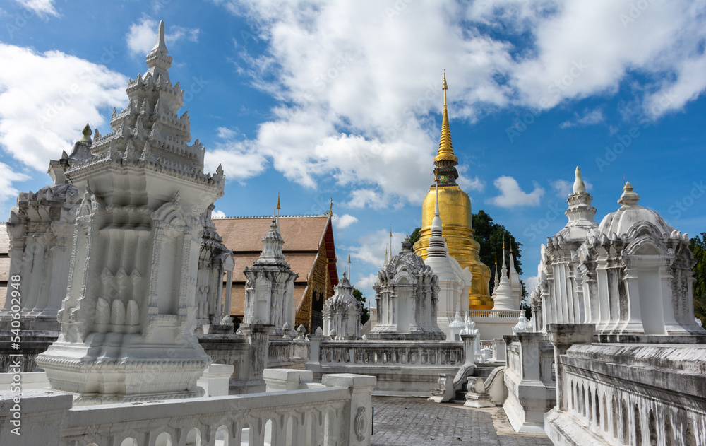 Suan dok temple, Many pagodas, Wat Suan dok chiangmai Thailand.