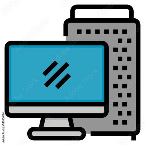 Computer Filled Outline icon