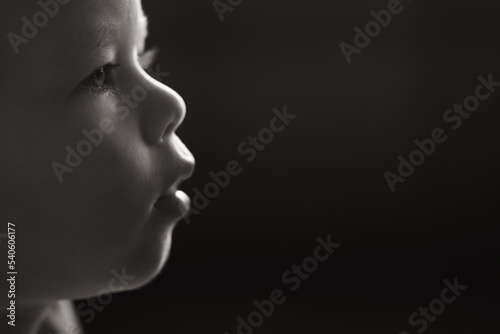 profile portrait child, person boy face