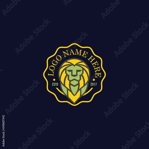 Lion lime citrine citrus creative logo design