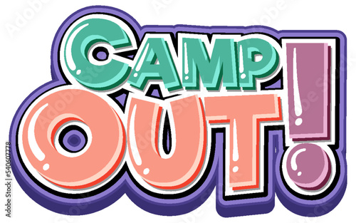 Font design for word camp out