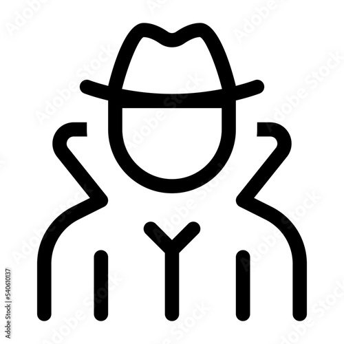 user secret agent detective icon