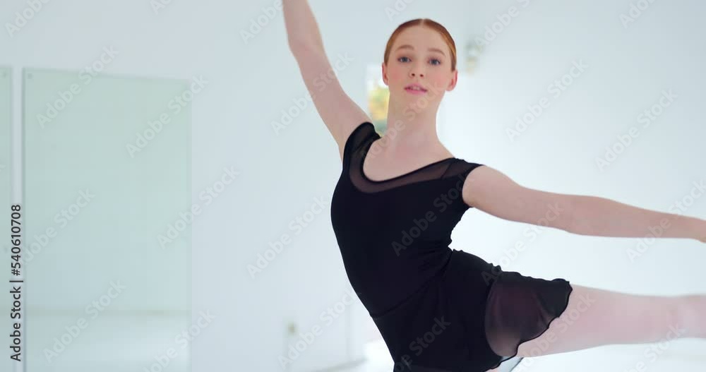 Ballet, dance student and training in studio routine for theater, stage or Canada theatre performance. Ballerina portrait, woman or dancer movement art in creative professional dancing learning class Ballet, dance student and training in studio routine for theater, stage or Canada theatre performance. Ballerina portrait, woman or dancer movement art in creative professional dancing learning class