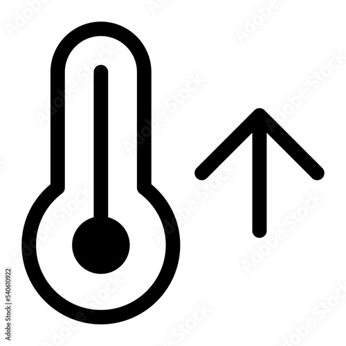thermometer arrow up icon