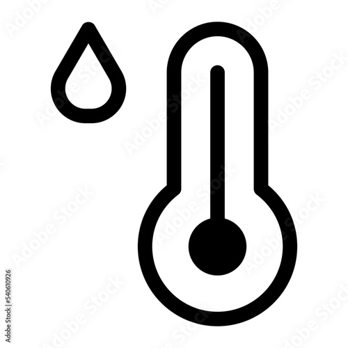 thermometer humid icon