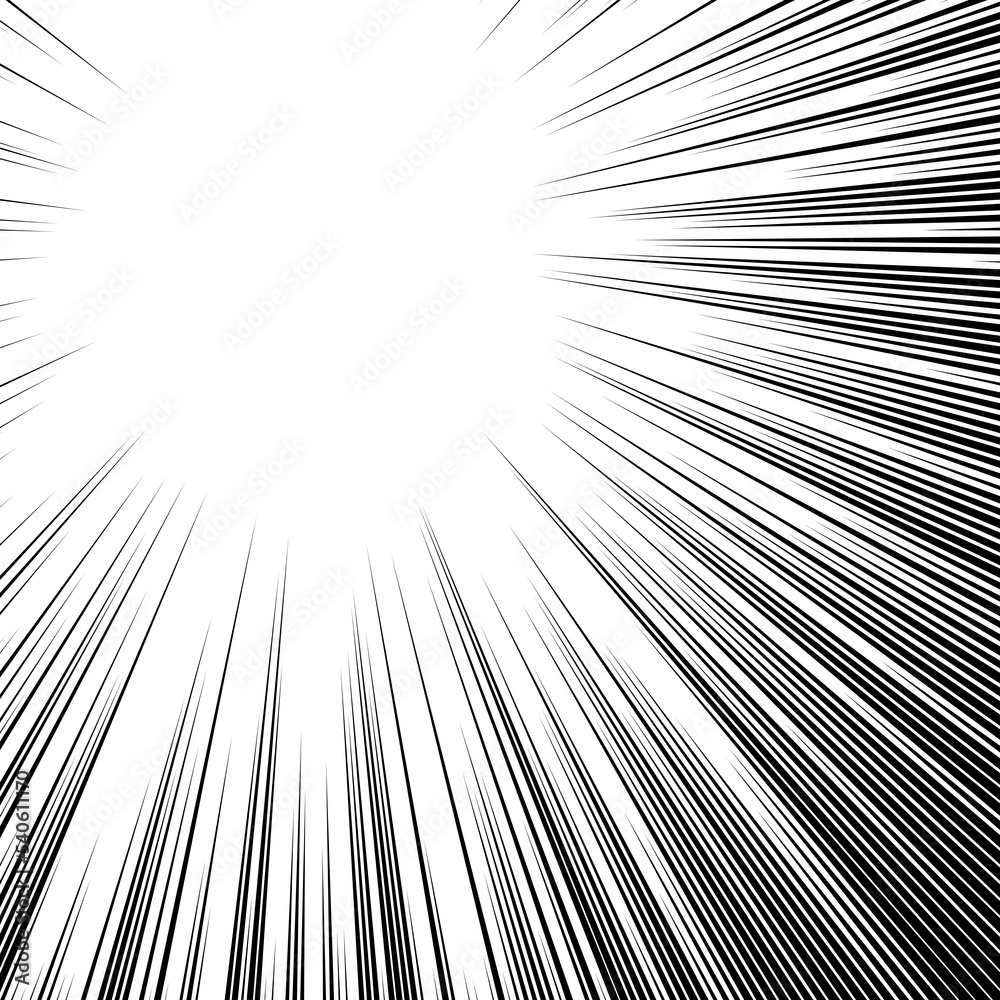 Obraz premium 集中線(透過)