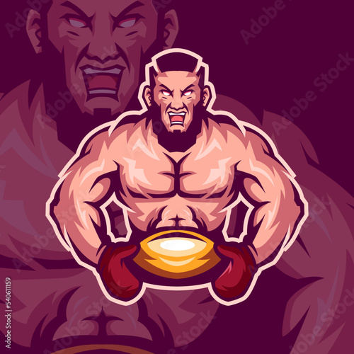 Champ Fighter Mascot Logo Design 