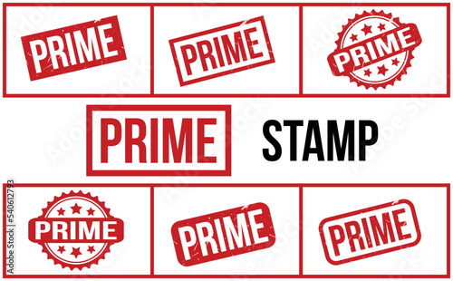Prime Rubber Stamp Set Vector
