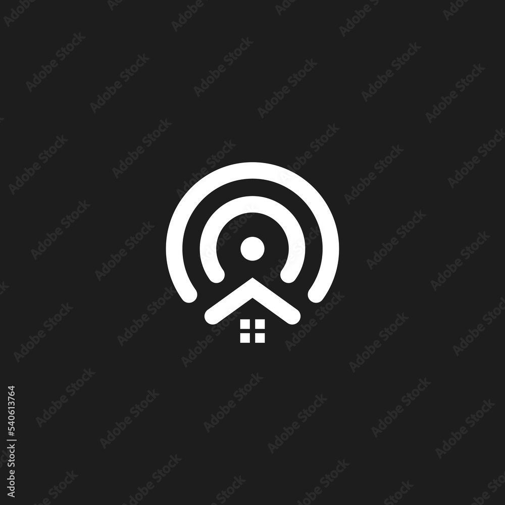 Internet Home or Hotspot or Wifi for Home Logo Design Internet Home or Hotspot or Wifi for Home Logo Design