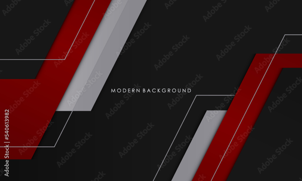 Abstract black and white with red background Stock Vector | Adobe Stock