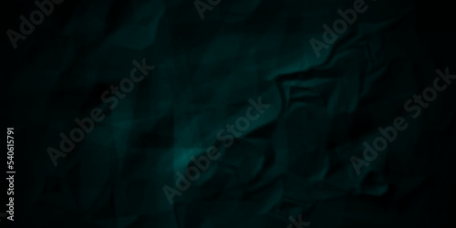 Black and green paper crumpled texture. dark black grunge textured crumpled black paper background. panorama black paper texture background, crumpled pattern.