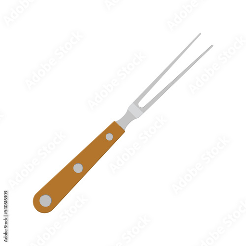 BBQ fork icon isolated on background vector illustration