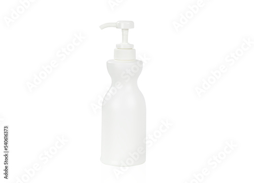 White plastic container and bottle