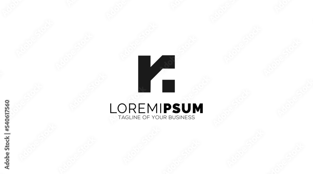 Letter R negative space minimalist logo icon design template elements Letter R negative space minimalist logo icon design template elements