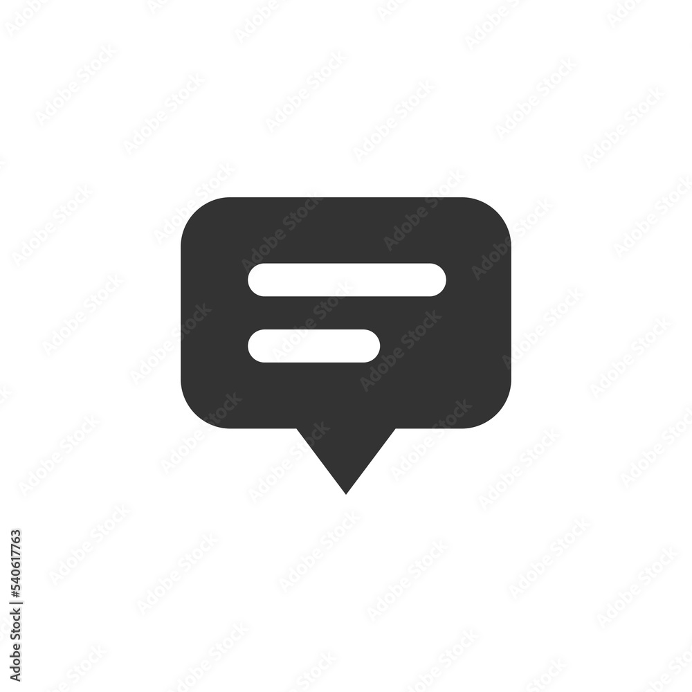 Chat speech bubble and dialog balloon filled style vector icon Chat speech bubble and dialog balloon filled style vector icon