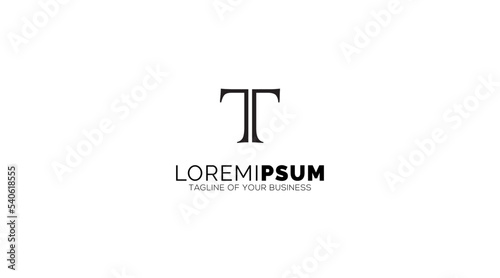 Vector abstract origami letter T logo template. Minimalist design style