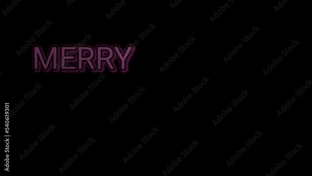 flickering Merry Christmas lettering word animation in gradient color. lightening neon in color with black background. suitable for greeting message, mailing or business during Christmas season flickering Merry Christmas lettering word animation in gradient color. lightening neon in color with black background. suitable for greeting message, mailing or business during Christmas season