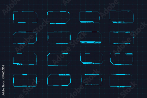 Set of Futuristic Border Icon