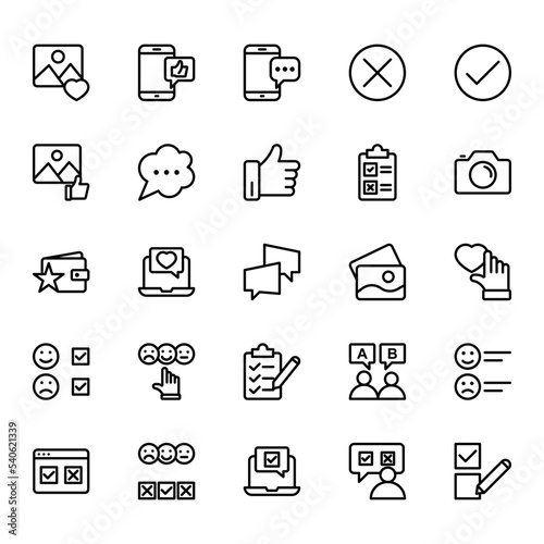 Outline icons for Feedback