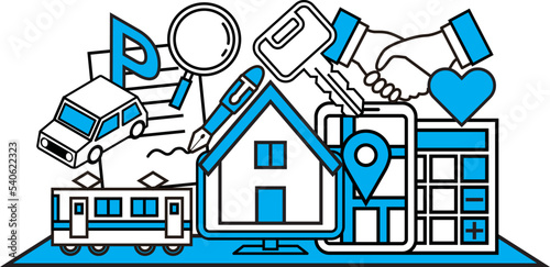 不動産の賃貸や売買のイメージ