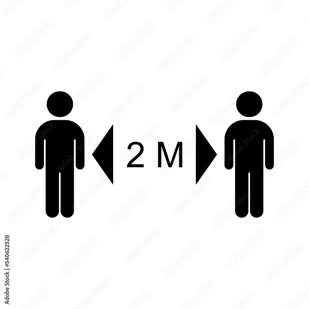 People symbol vector design for social distancing People symbol vector design for social distancing
