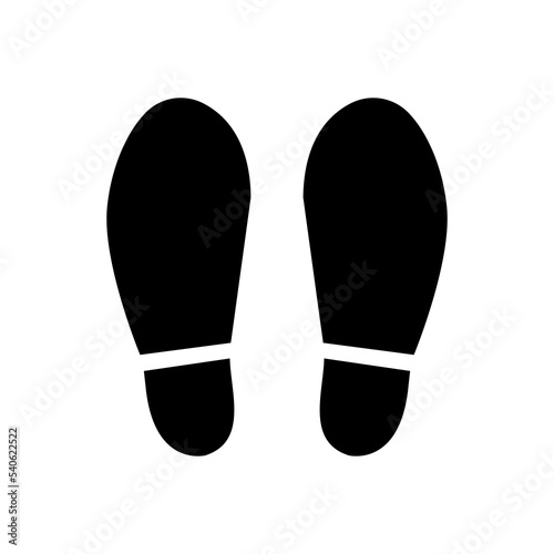 Shoe footprint silhouette illustration