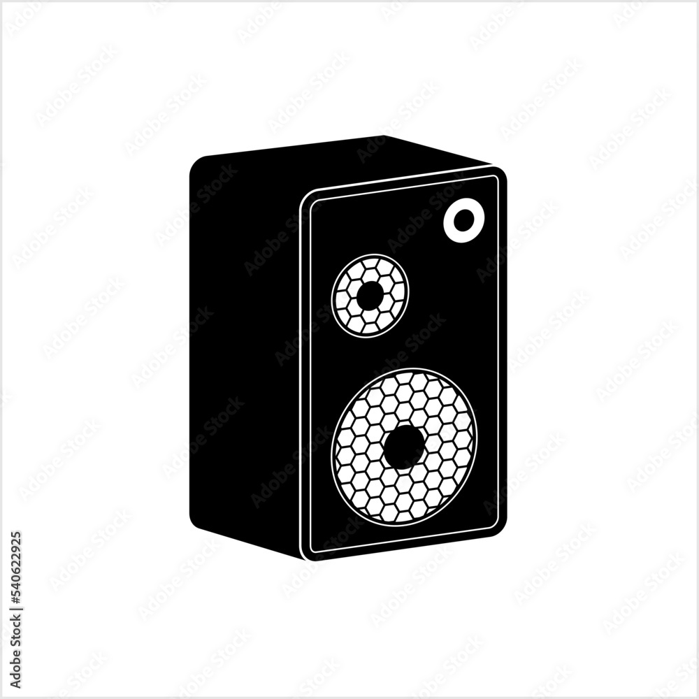 Speaker Icon, Electroacoustic Transducer; Music Output Device, Electrical Audio Signal To Sound Convertor Speaker Icon, Electroacoustic Transducer; Music Output Device, Electrical Audio Signal To Sound Convertor