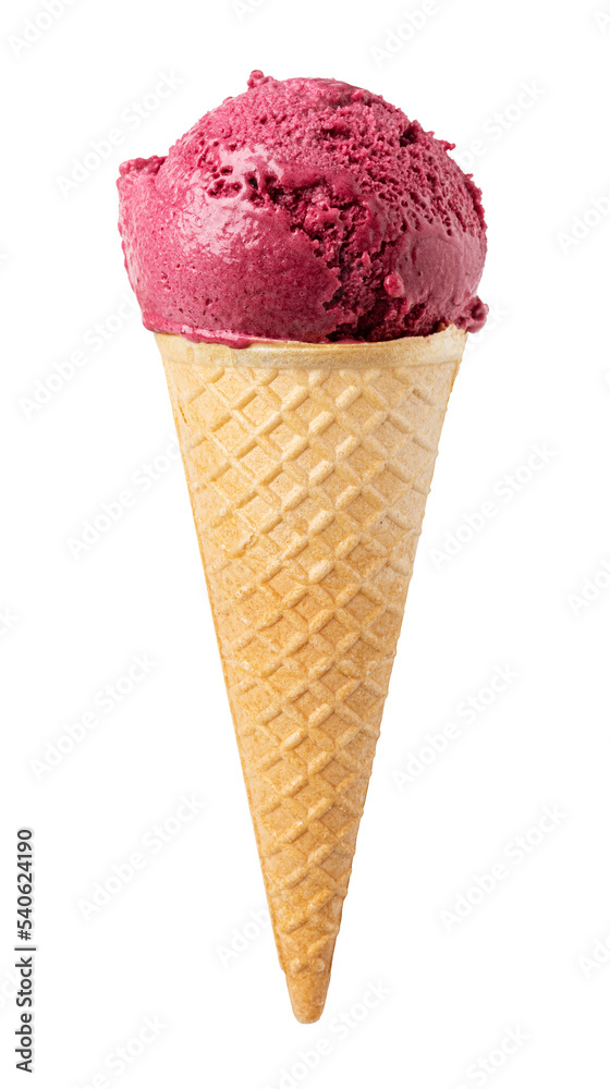 blueberry ice cream sorbet in the cone blueberry ice cream sorbet in the cone