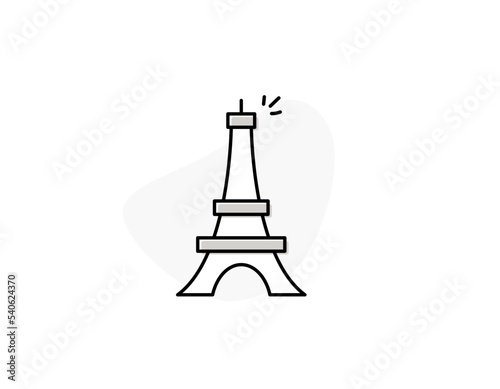 Eiffel tower icon vector line icon.