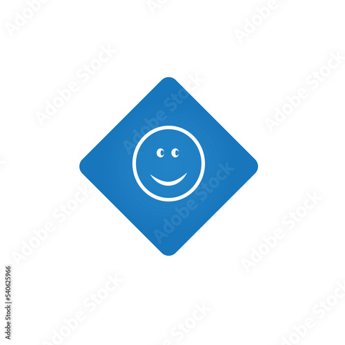 Smiley icon. Vector illustration. means happiness