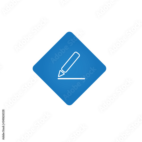Do not operate with a pen. Line drawing pen. Vector illustration.