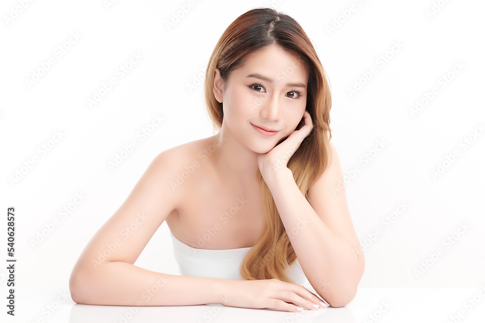 Beautiful young asian woman with clean fresh skin on white background, Face care, Facial treatment, Cosmetology, beauty and spa, Asian women portrait. Beautiful young asian woman with clean fresh skin on white background, Face care, Facial treatment, Cosmetology, beauty and spa, Asian women portrait.