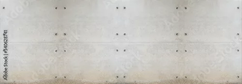 Panel kuchenny z motywem modern architecture background long banner panorama pattern - white gray seamless exposed concrete wall texture with anchor holes
