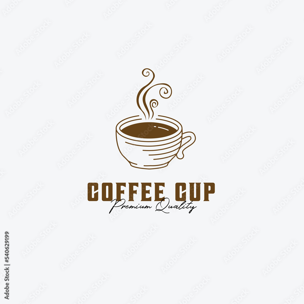 coffee cup logo icon vector logo design illustration, robusta coffee, arabian coffee coffee cup logo icon vector logo design illustration, robusta coffee, arabian coffee