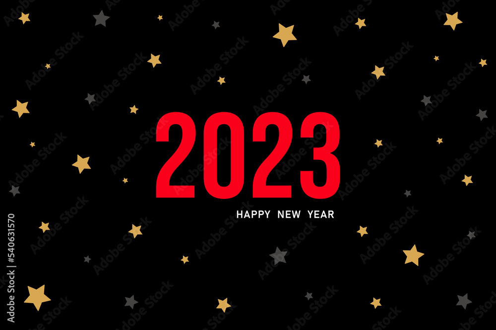 Happy New Year 2023.Happy New Year 2023 greeting card design template.Card design template.Calendar.Number design template.Greeting card template.Cover of business diary.