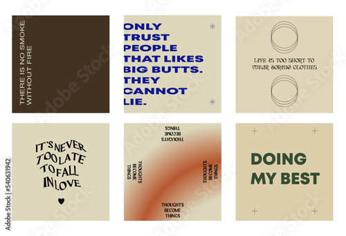 Design backgrounds for social media banner.Set of instagram post frame templates.Vector cover. Mockup for personal blog or shop.Layout for promotion.Endless square puzzle.