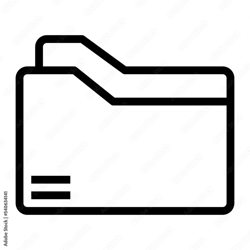 Icon Folder With Style Outline Icon Folder With Style Outline