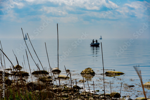 Obraz na płótnie Floating boat on the sea on the island of Rügen in Germany.
Ostsee, Göhren, Summer 2022 w salonie