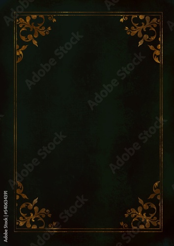 アンティークな本の表紙　背景イラスト素材