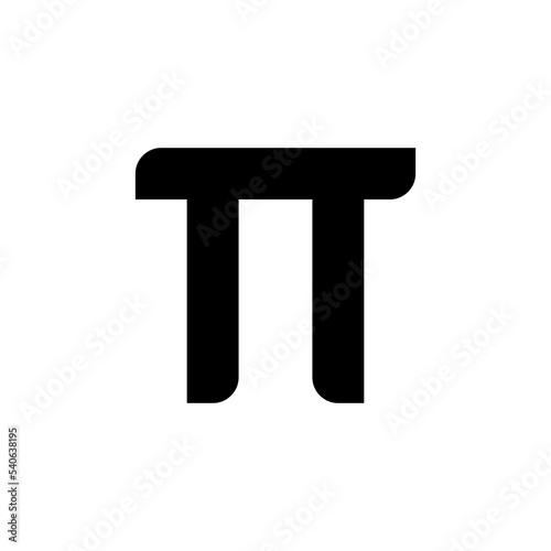 Modern pi 3,14 logo icon vector illustration