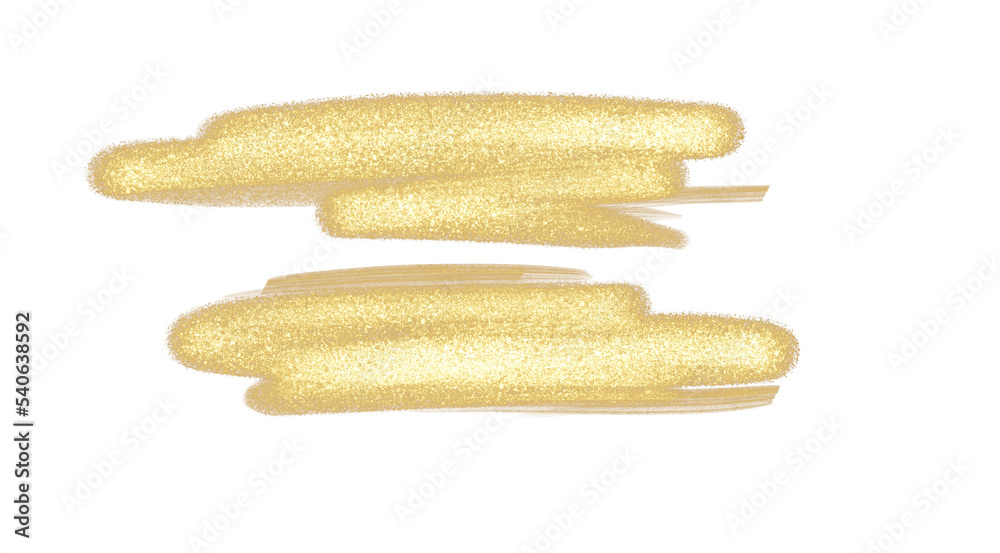 Hand drawn Gold textured paint Brush stroke. Isolated Golden Ink elements Hand drawn Gold textured paint Brush stroke. Isolated Golden Ink elements