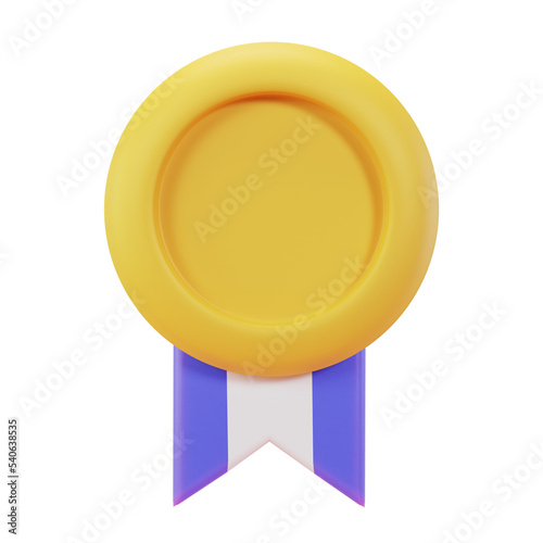 3d gold medal of achievement and winning photo