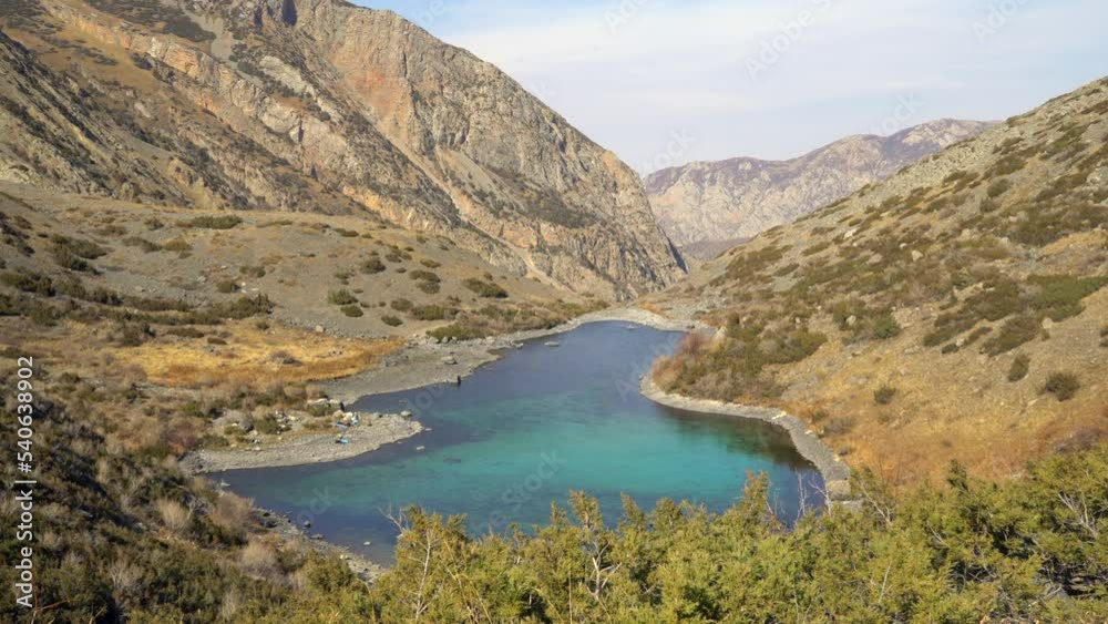 Beautiful lake in the mountains in autumn Beautiful lake in the mountains in autumn