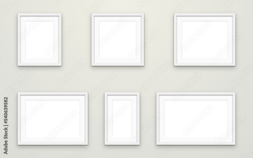 Realistic white blank frames Realistic white blank frames