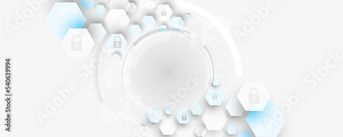 Cybersecurity and information or network protection. Future technology web services for business and internet project