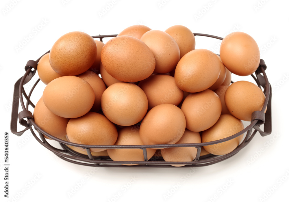 brown eggs on white background brown eggs on white background