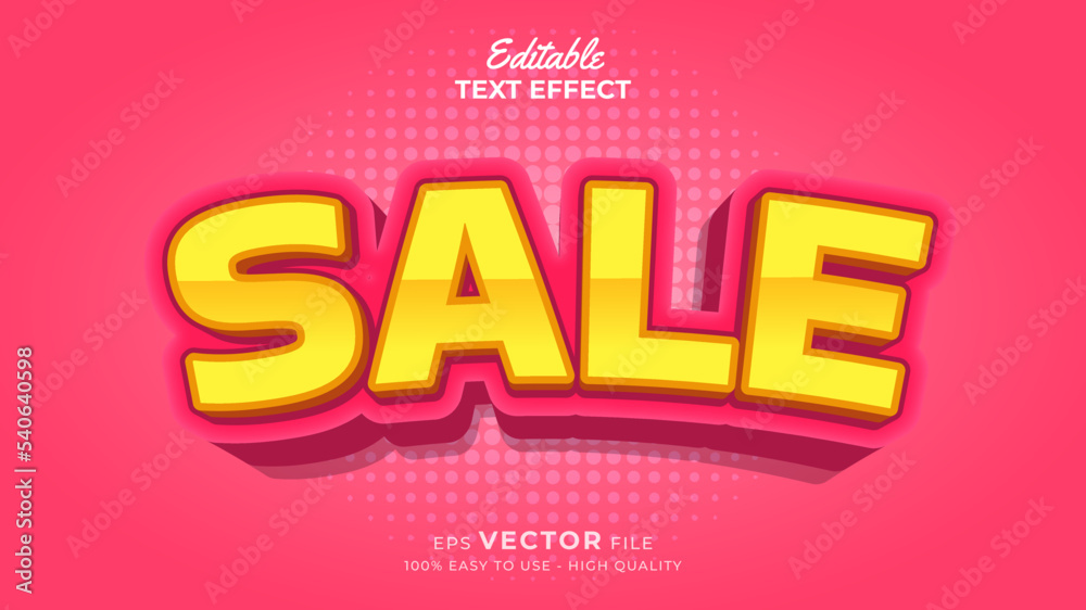Editable text style effect - new year special promotion big sale 3d text effects